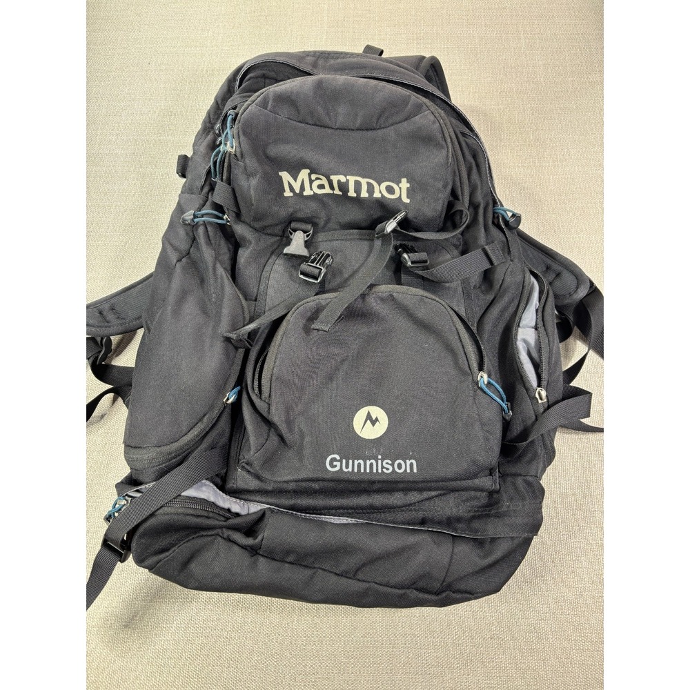 Marmot Gunnison Backpack Black Hiking Camping Travel School Laptop
